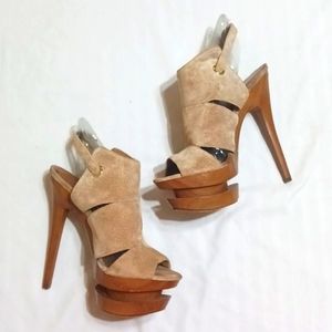 Jessica Simpson Cat Camel Platform Peeptoe Heel Stiletto